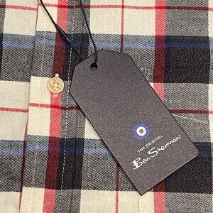 Ben Sherman Brand New with Tags Men’s 100% Cotton plaid shirt - LG - Paid $99